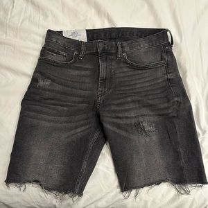 Ripped jean shorts